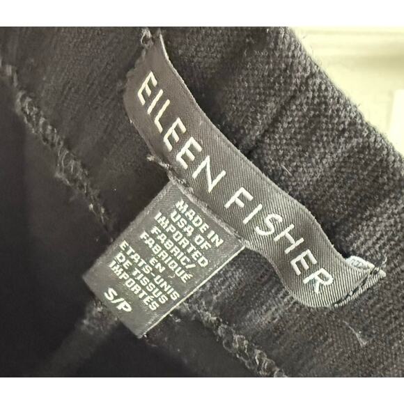 Eileen Fisher Womens Pants Sz S Black Washable Stretch Crepe Pockets Ankle - Picture 8 of 9